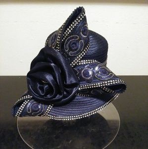 Navy Blue Bling Hat